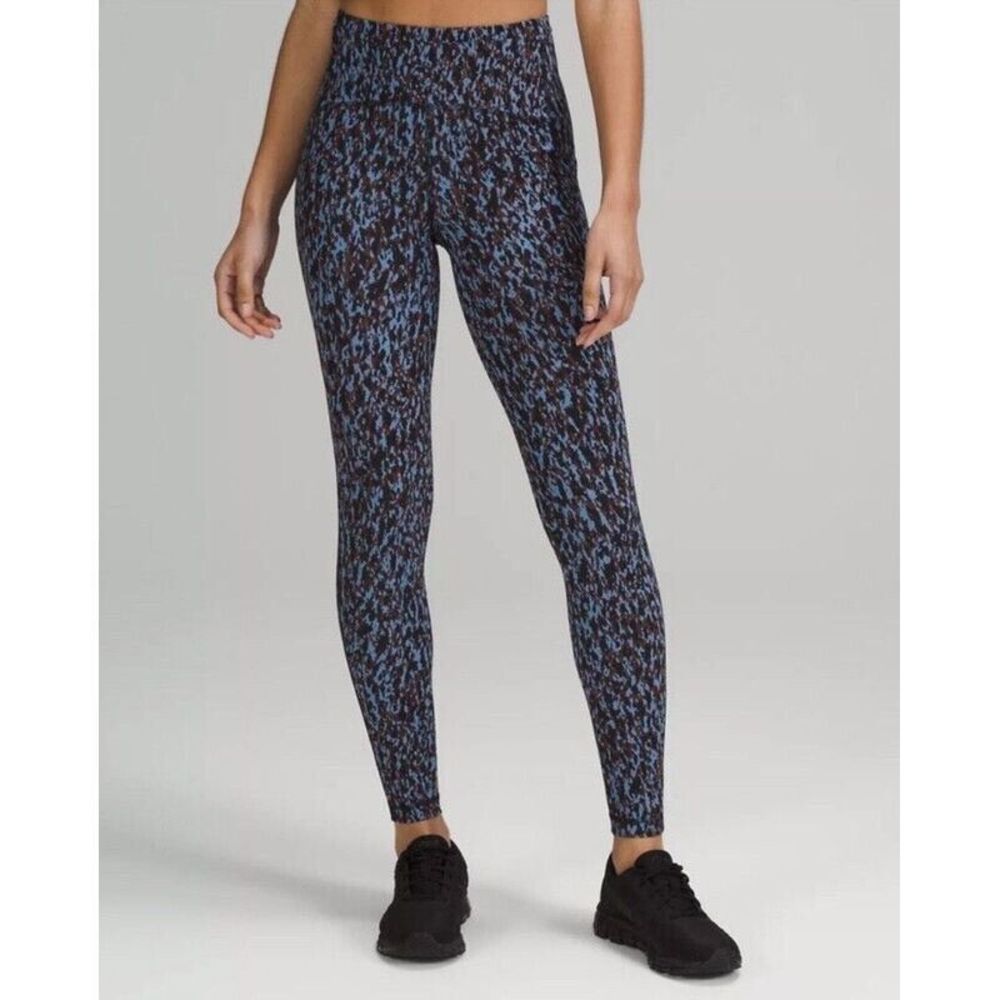 lululemon athletica Blue and Black Patterned Leggings
